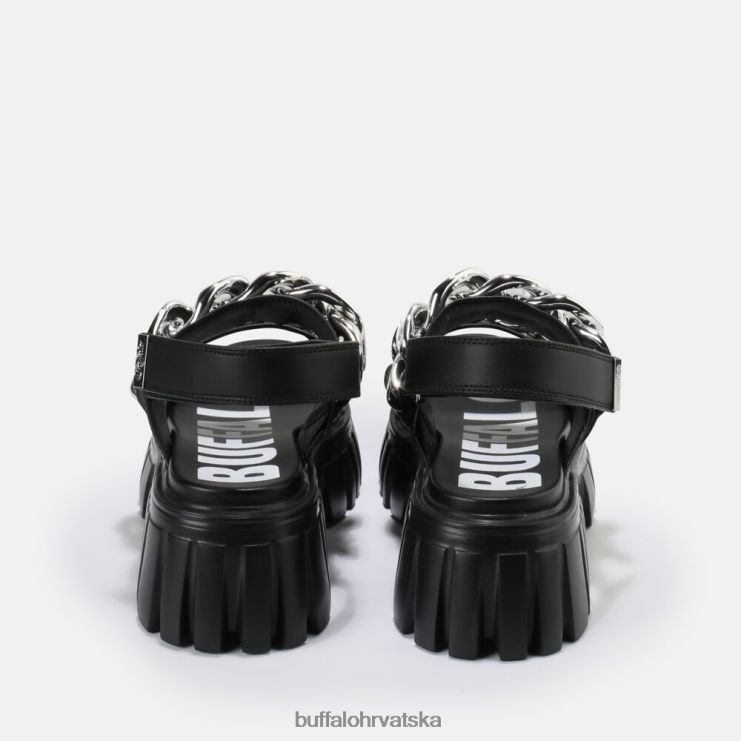 crno Buffalo lavlji lanac sandala s platformom veganska |sandale TDD6T902
